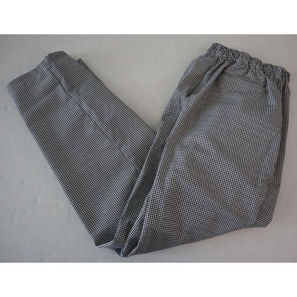 Chef Trends x Pinnacle B86 Unisex Sz XL Black/White Houndstooth Baggy Chef Pants - Picture 8 of 8